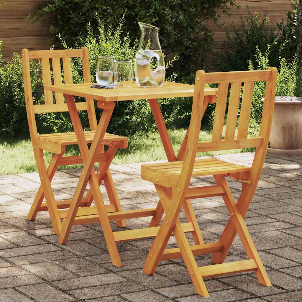 Bistroset 3 pcs Olie naturel Massief Acaciahout is nu te koop bij PeponiXL, paradijselijk wonen!