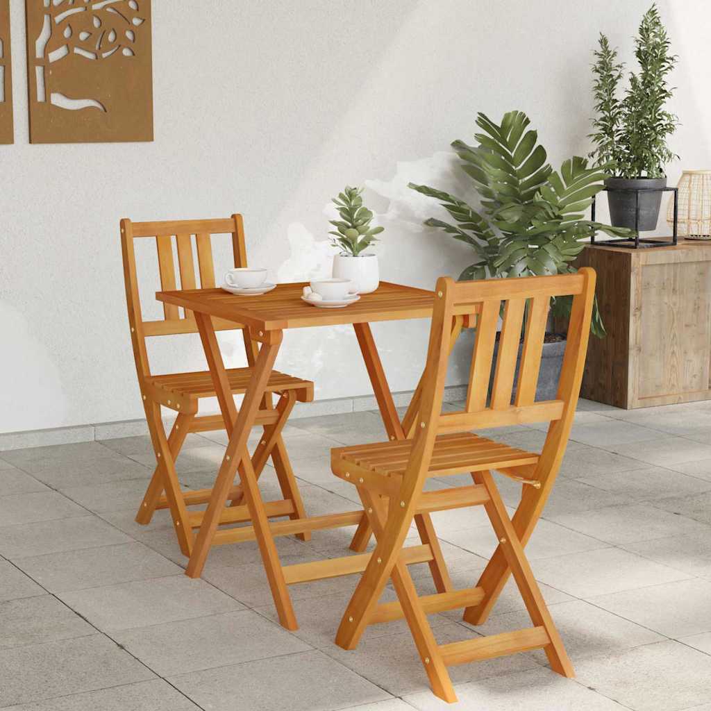 Bistroset 3 pcs Olie naturel Massief Acaciahout is nu te koop bij PeponiXL, paradijselijk wonen!