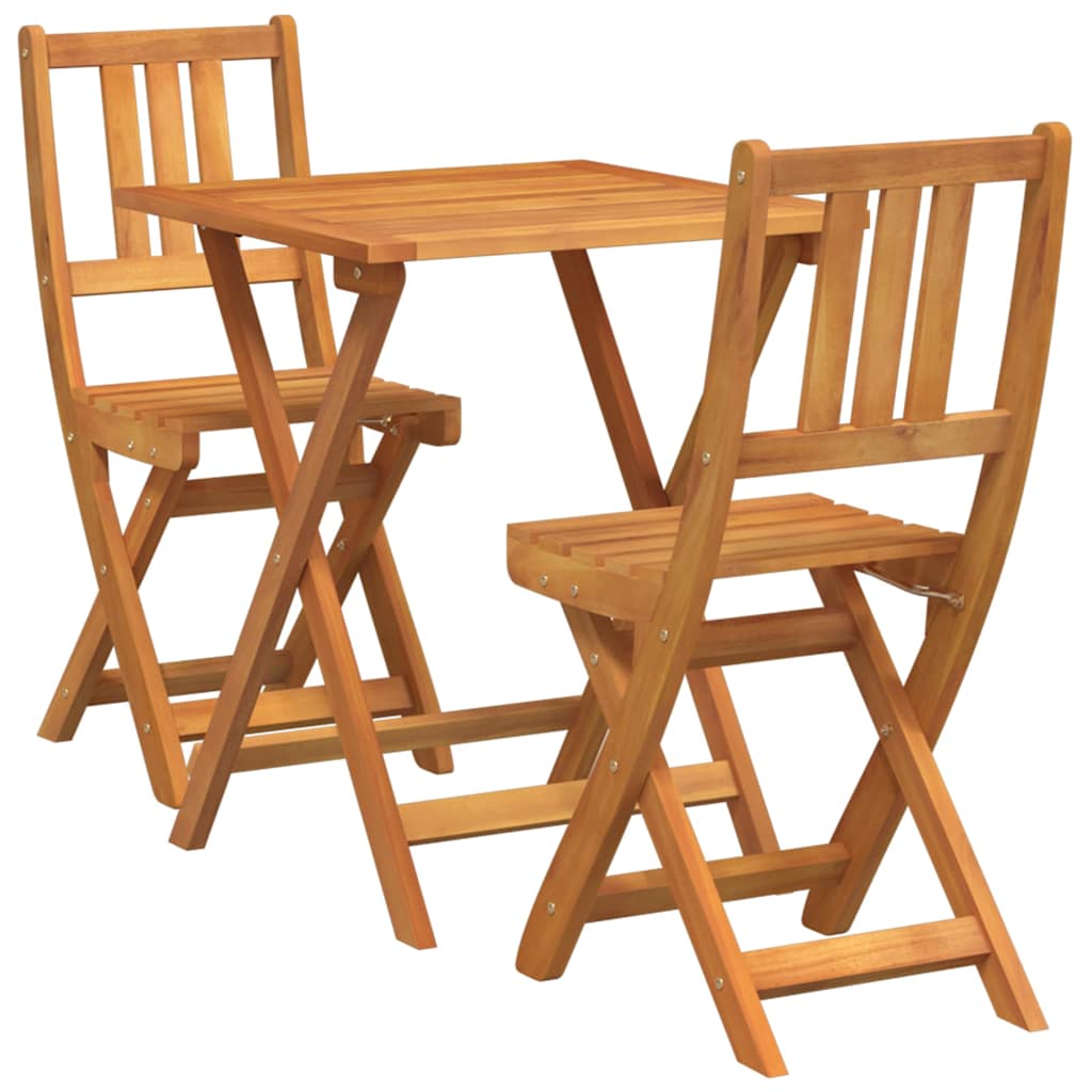 Bistroset 3 pcs Olie naturel Massief Acaciahout is nu te koop bij PeponiXL, paradijselijk wonen!