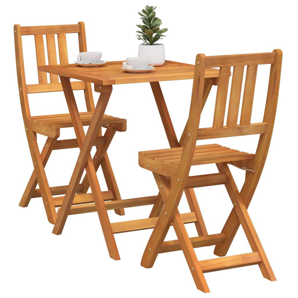Bistroset 3 pcs Olie naturel Massief Acaciahout is nu te koop bij PeponiXL, paradijselijk wonen!