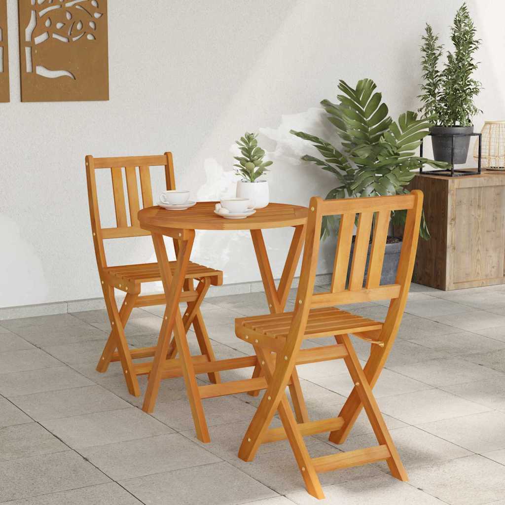 Bistroset 3 pcs Olie naturel Massief Acaciahout is nu te koop bij PeponiXL, paradijselijk wonen!