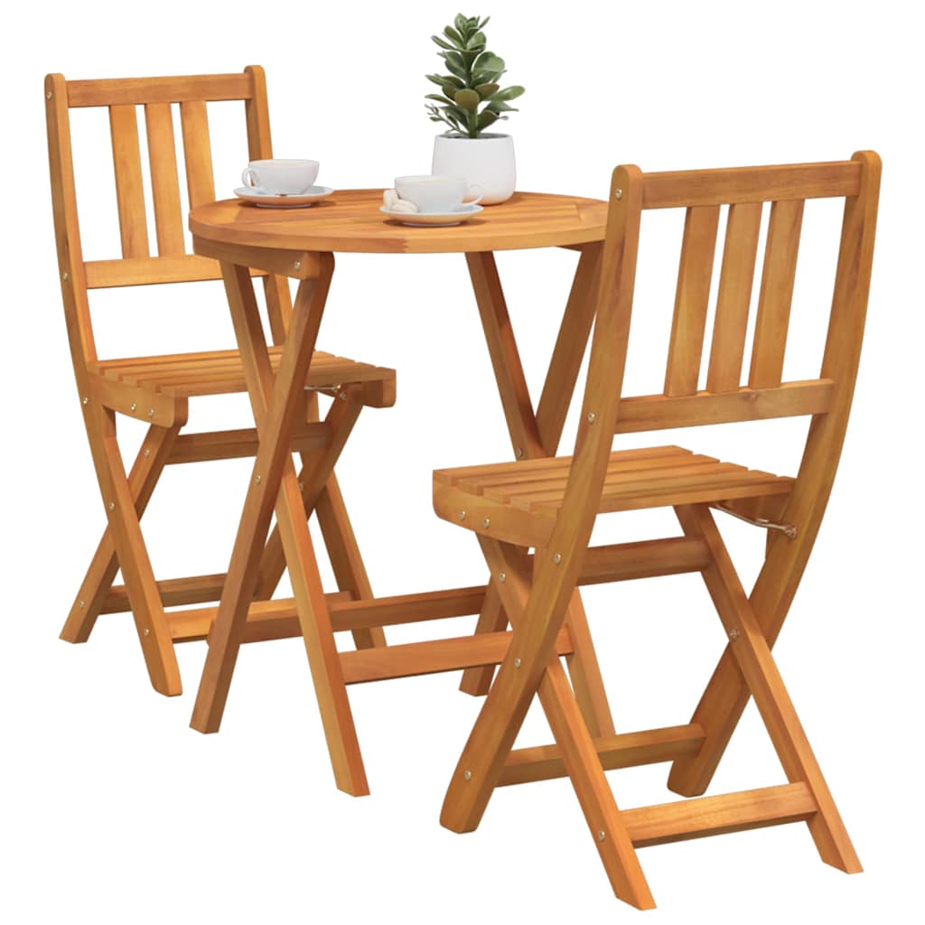 Bistroset 3 pcs Olie naturel Massief Acaciahout is nu te koop bij PeponiXL, paradijselijk wonen!