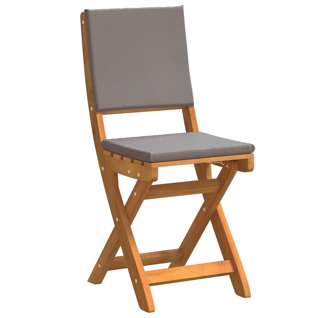 Bistroset met kussen 3 pcs Olie naturel Massief Acaciahout is nu te koop bij PeponiXL, paradijselijk wonen!