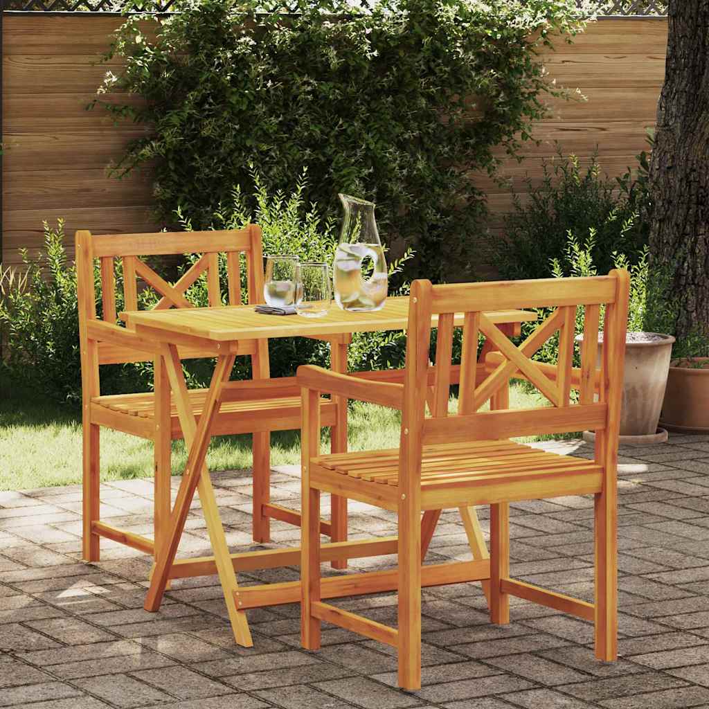 Tuinbank 2 pcs Naturel 56 x 55,5 x 90 cm Massief Acaciahout is nu te koop bij PeponiXL, paradijselijk wonen!