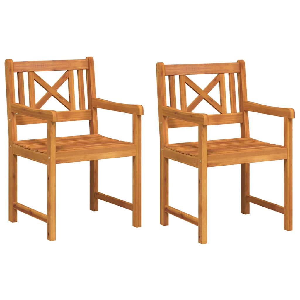 Tuinbank 2 pcs Naturel 56 x 55,5 x 90 cm Massief Acaciahout is nu te koop bij PeponiXL, paradijselijk wonen!