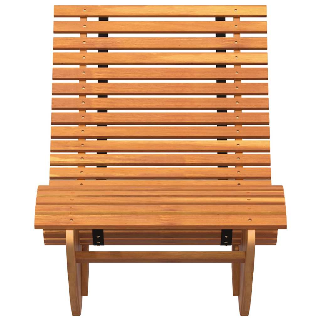 Lounger 2 pcs Bruin 154 x 60 x 74 cm Massief Acaciahout is nu te koop bij PeponiXL, paradijselijk wonen!