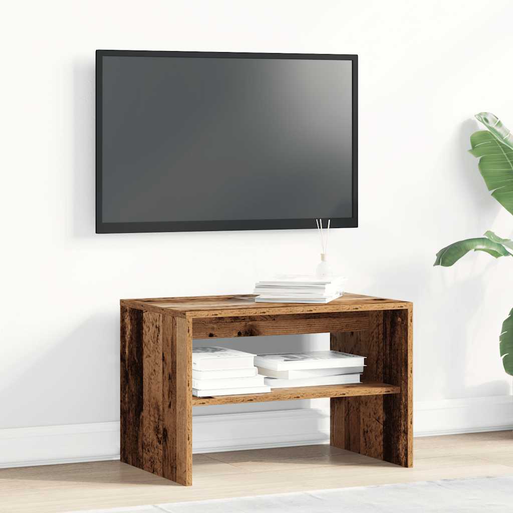 Tv-meubel 60x40x40 cm bewerkt hout oud houtkleurig is nu te koop bij PeponiXL, paradijselijk wonen!