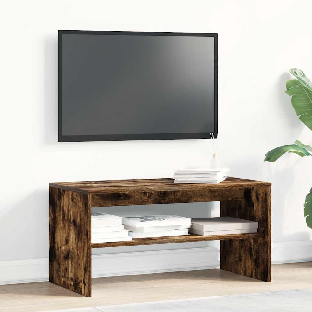 Tv-meubel 80x40x40 cm bewerkt hout gerookt eikenkleurig is nu te koop bij PeponiXL, paradijselijk wonen!