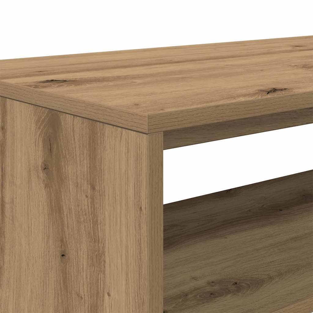 Tv-meubel 80x40x40 cm bewerkt hout artisanaal eikenkleur is nu te koop bij PeponiXL, paradijselijk wonen!