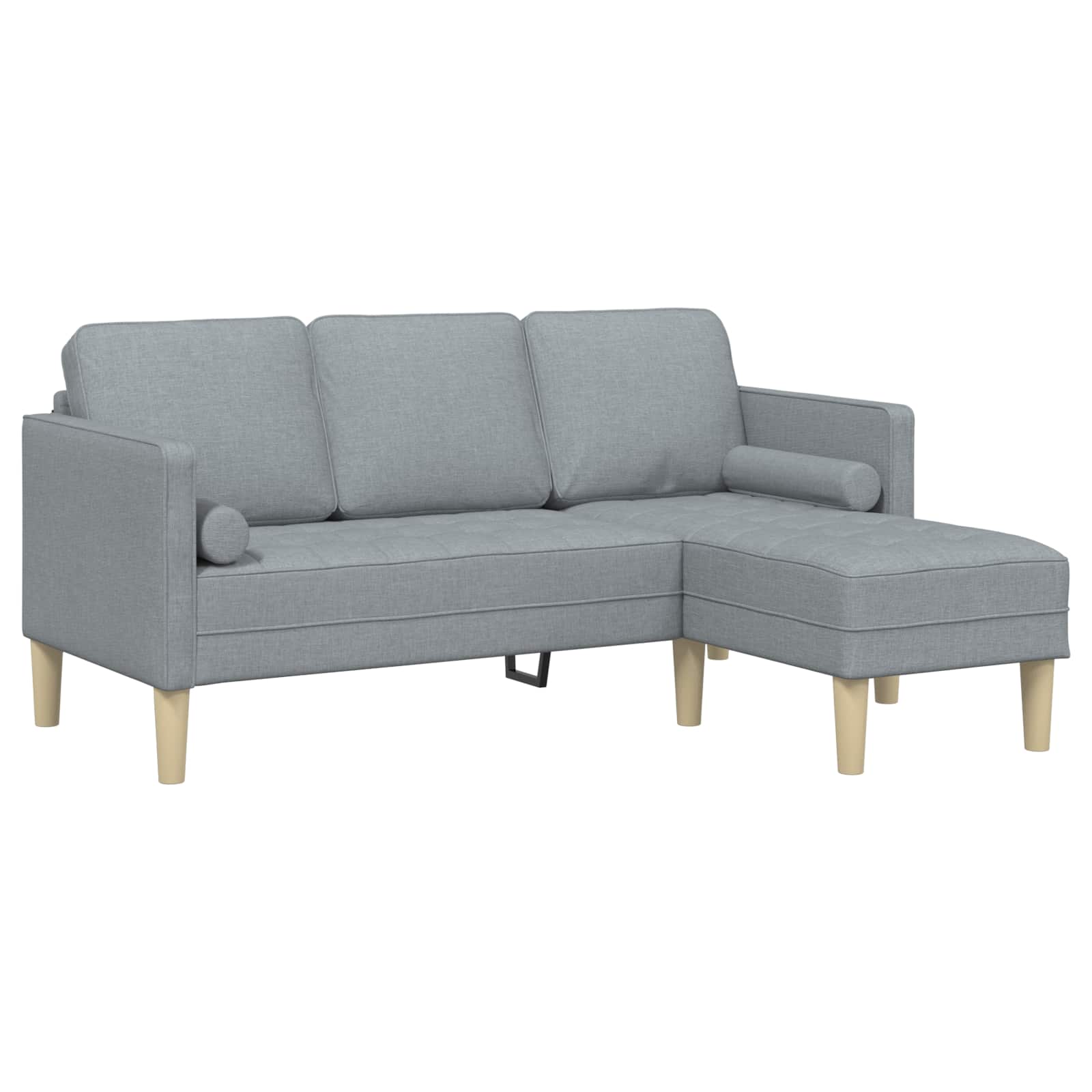 Bankstel met kussen 2 pcs Lichtgrijs Polyester is nu te koop bij PeponiXL, paradijselijk wonen!