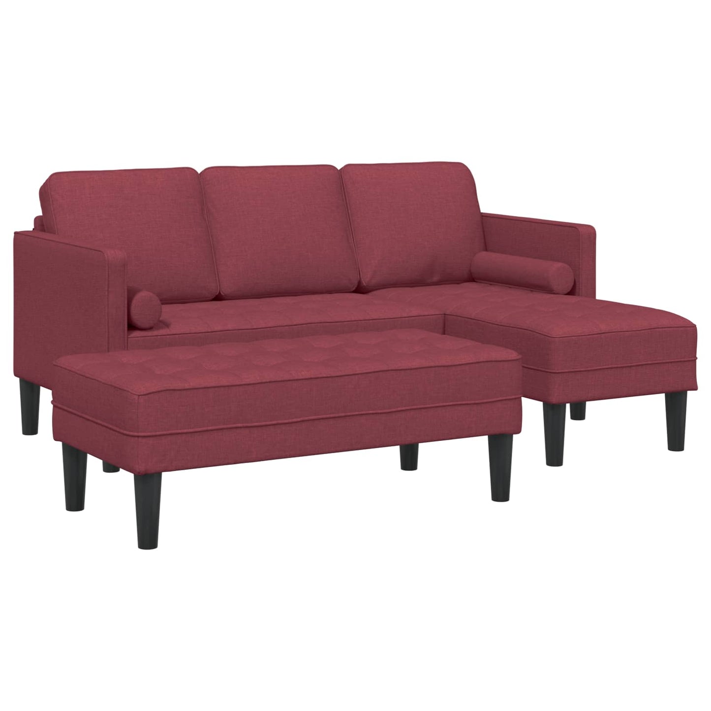 Bankstel met kussen 2 pcs Wijnrood Polyester is nu te koop bij PeponiXL, paradijselijk wonen!