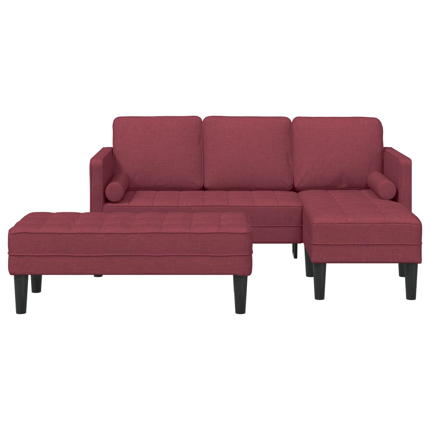 Bankstel met kussen 2 pcs Wijnrood Polyester is nu te koop bij PeponiXL, paradijselijk wonen!