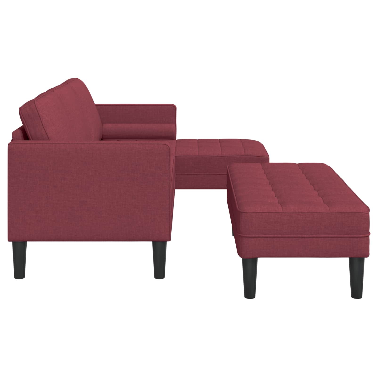 Bankstel met kussen 2 pcs Wijnrood Polyester is nu te koop bij PeponiXL, paradijselijk wonen!
