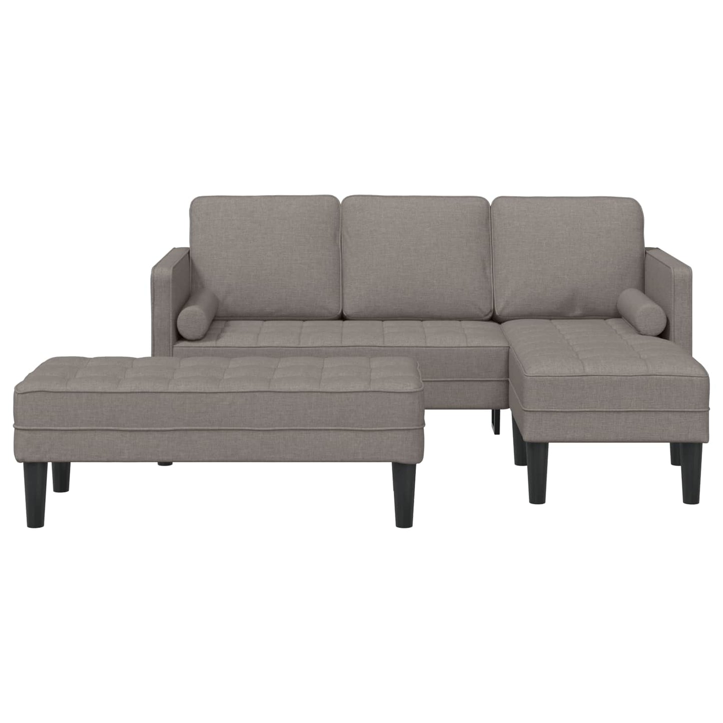 Bankstel met kussen 2 pcs Taupe Polyester is nu te koop bij PeponiXL, paradijselijk wonen!