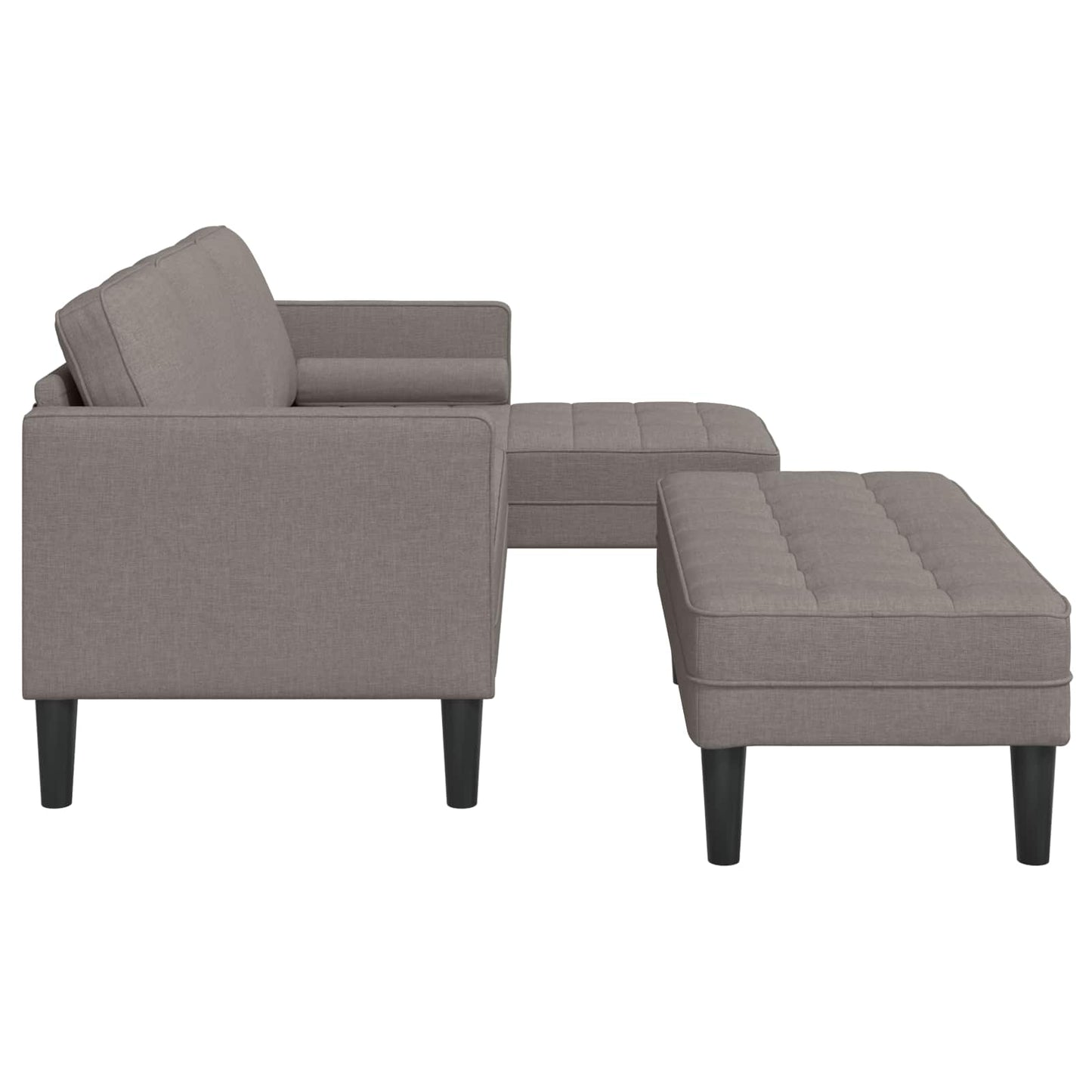 Bankstel met kussen 2 pcs Taupe Polyester is nu te koop bij PeponiXL, paradijselijk wonen!