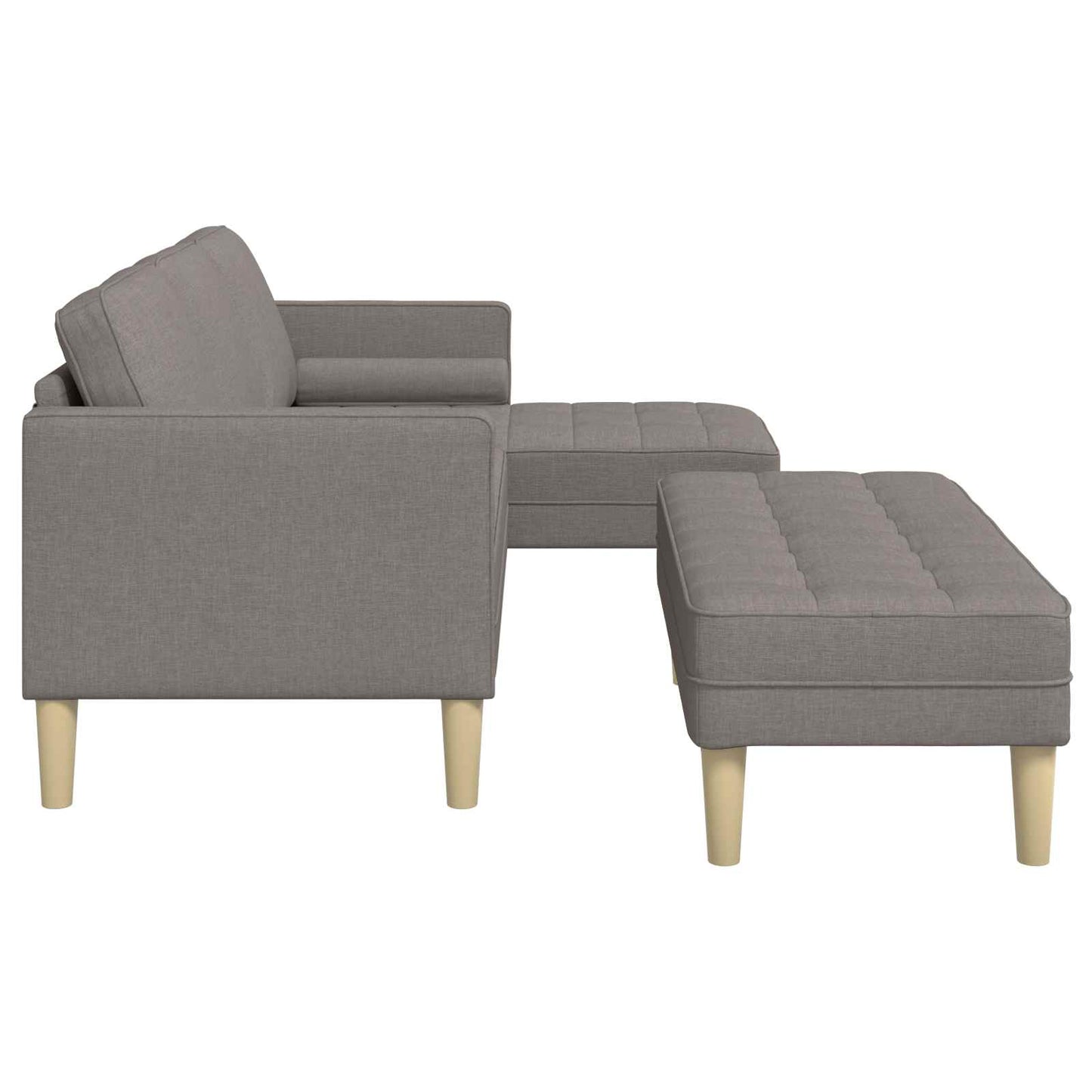 Bankstel met kussen 2 pcs Taupe Polyester is nu te koop bij PeponiXL, paradijselijk wonen!