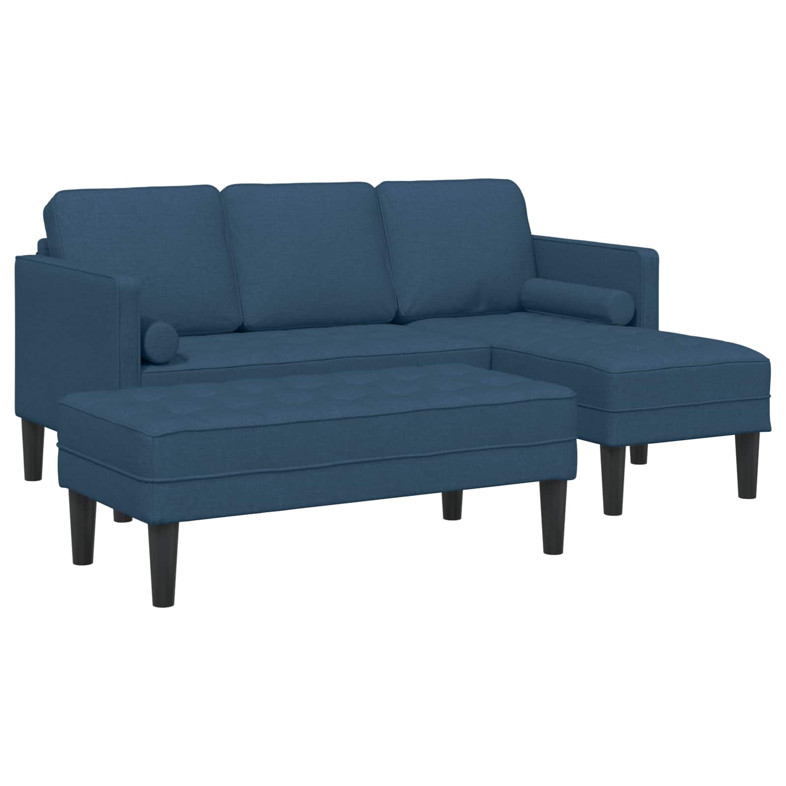 Bankstel met kussen 2 pcs Blauw Polyester is nu te koop bij PeponiXL, paradijselijk wonen!