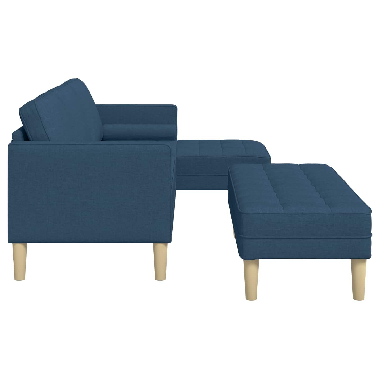 Bankstel met kussen 2 pcs Blauw Polyester is nu te koop bij PeponiXL, paradijselijk wonen!