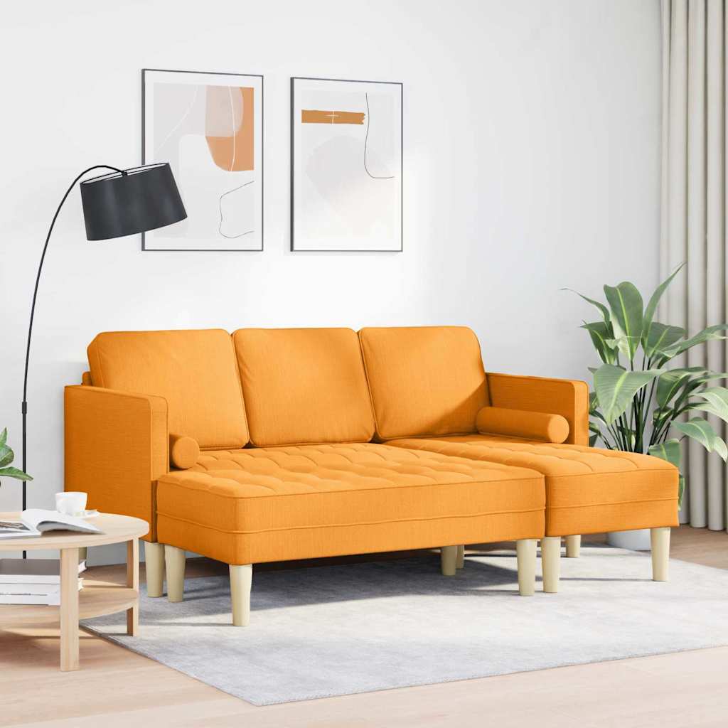 Bankstel met kussen 2 pcs Donkergeel Polyester is nu te koop bij PeponiXL, paradijselijk wonen!