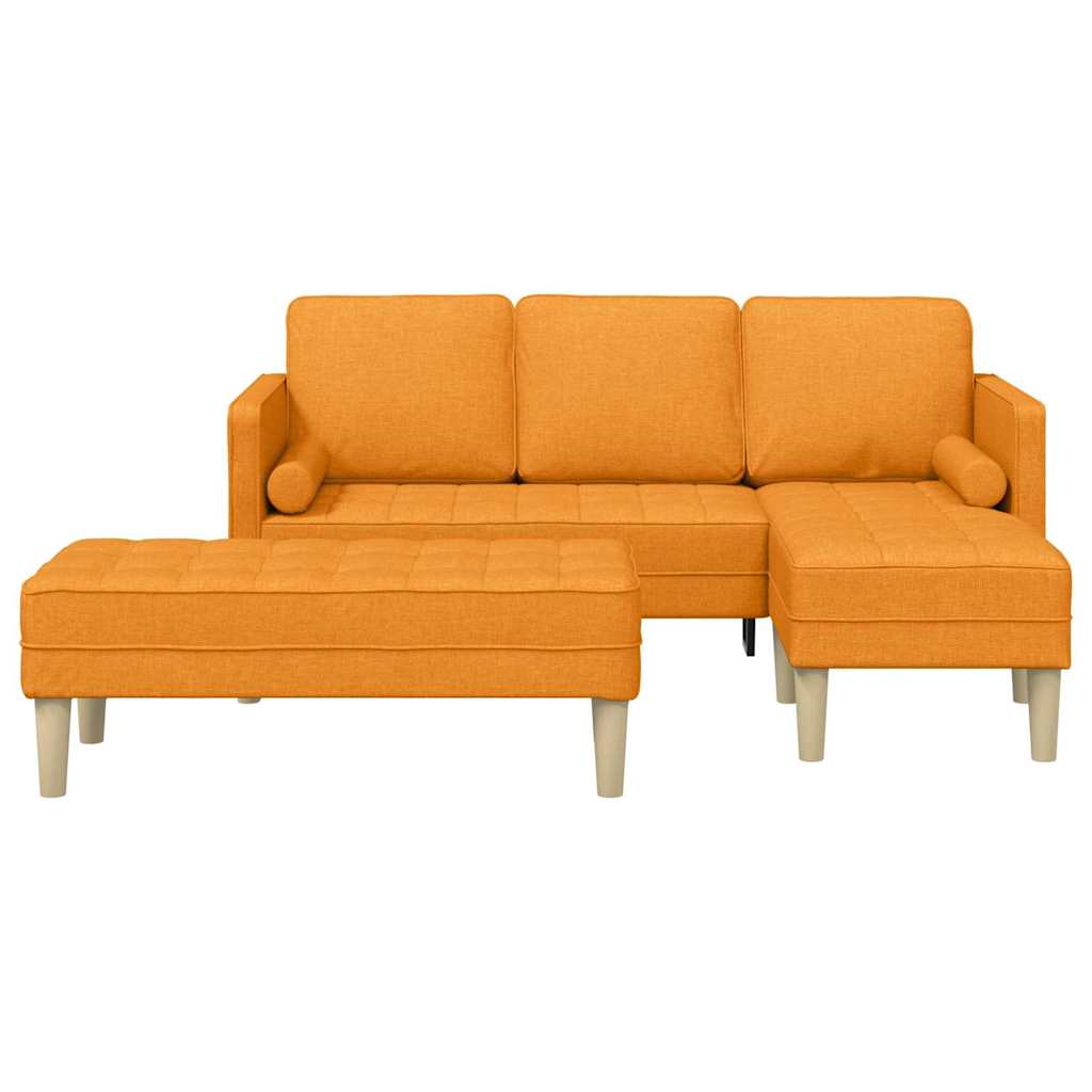Bankstel met kussen 2 pcs Donkergeel Polyester is nu te koop bij PeponiXL, paradijselijk wonen!