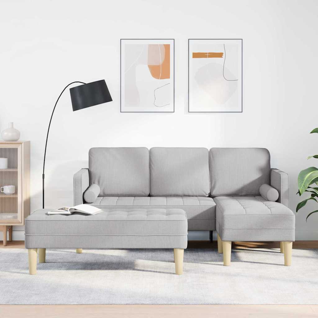 Bankstel 2 pcs Wolkengrijs 173 x 131 x 67 cm Polyester is nu te koop bij PeponiXL, paradijselijk wonen!