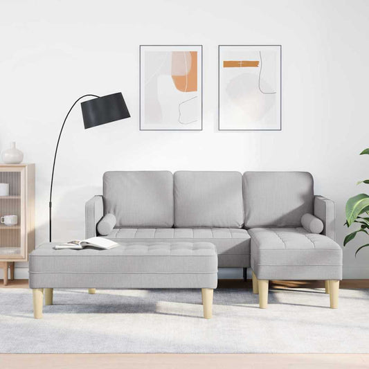 Bankstel 2 pcs Wolkengrijs 173 x 131 x 67 cm Polyester is nu te koop bij PeponiXL, paradijselijk wonen!