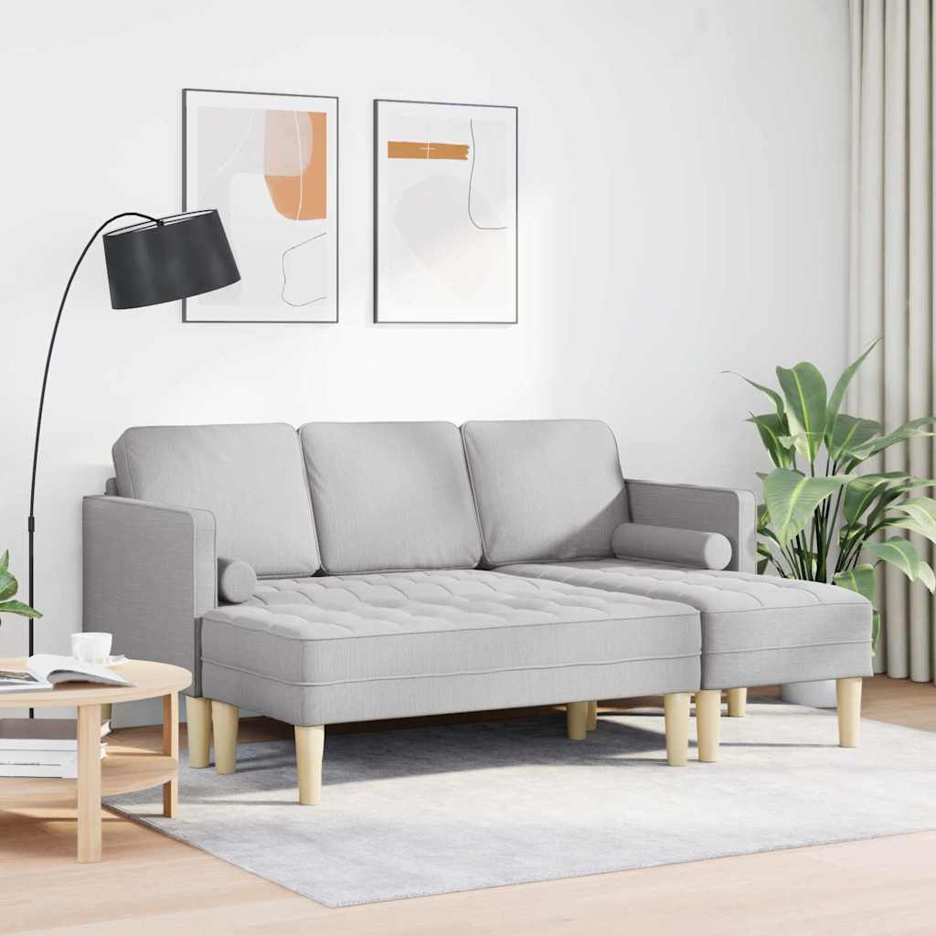 Bankstel 2 pcs Wolkengrijs 173 x 131 x 67 cm Polyester is nu te koop bij PeponiXL, paradijselijk wonen!