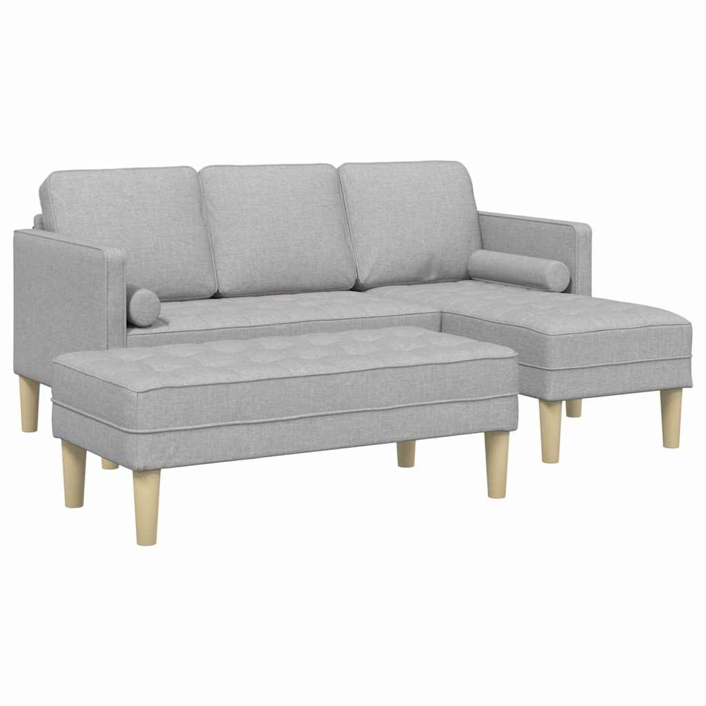 Bankstel 2 pcs Wolkengrijs 173 x 131 x 67 cm Polyester is nu te koop bij PeponiXL, paradijselijk wonen!