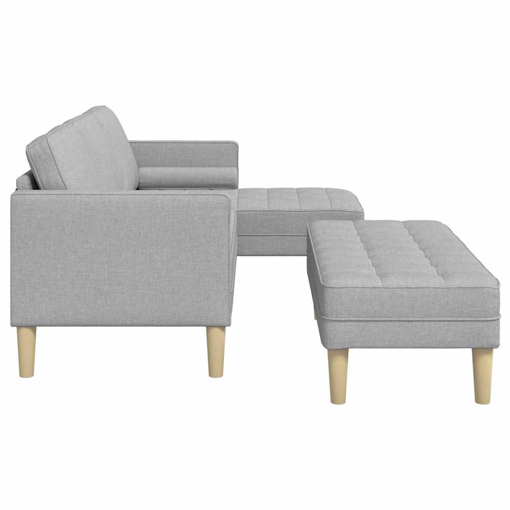 Bankstel 2 pcs Wolkengrijs 173 x 131 x 67 cm Polyester is nu te koop bij PeponiXL, paradijselijk wonen!