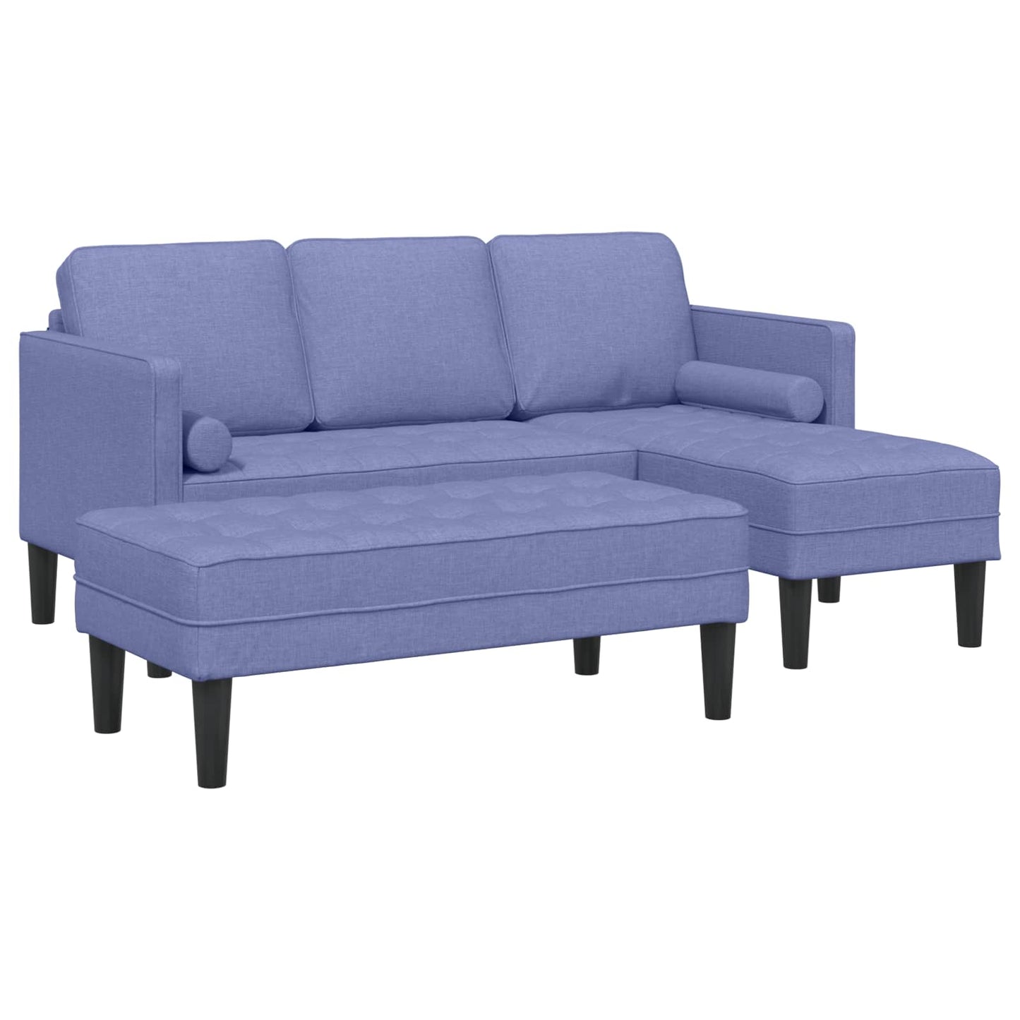 Bankstel met kussen 2 pcs Jeans Blauw Polyester is nu te koop bij PeponiXL, paradijselijk wonen!