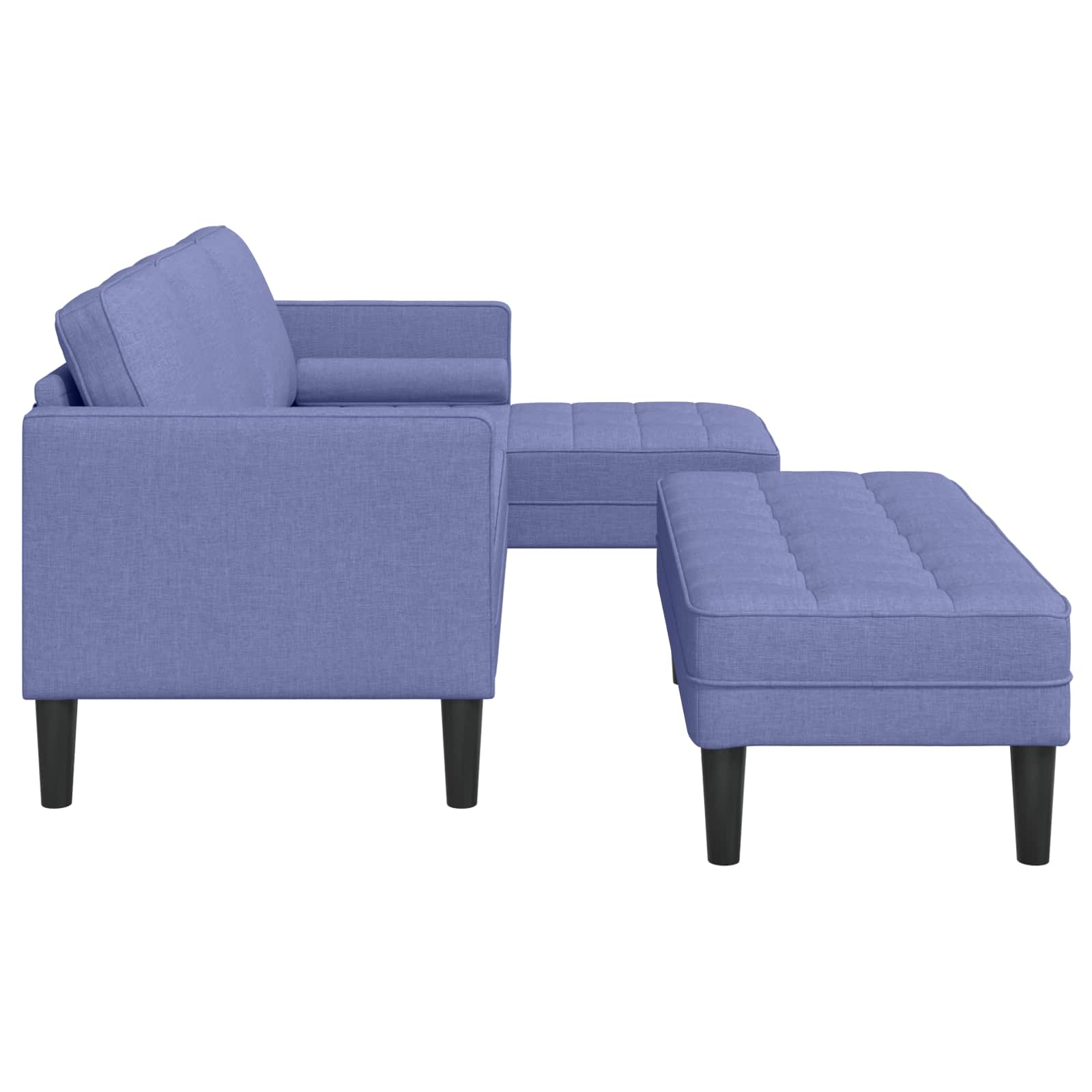 Bankstel met kussen 2 pcs Jeans Blauw Polyester is nu te koop bij PeponiXL, paradijselijk wonen!