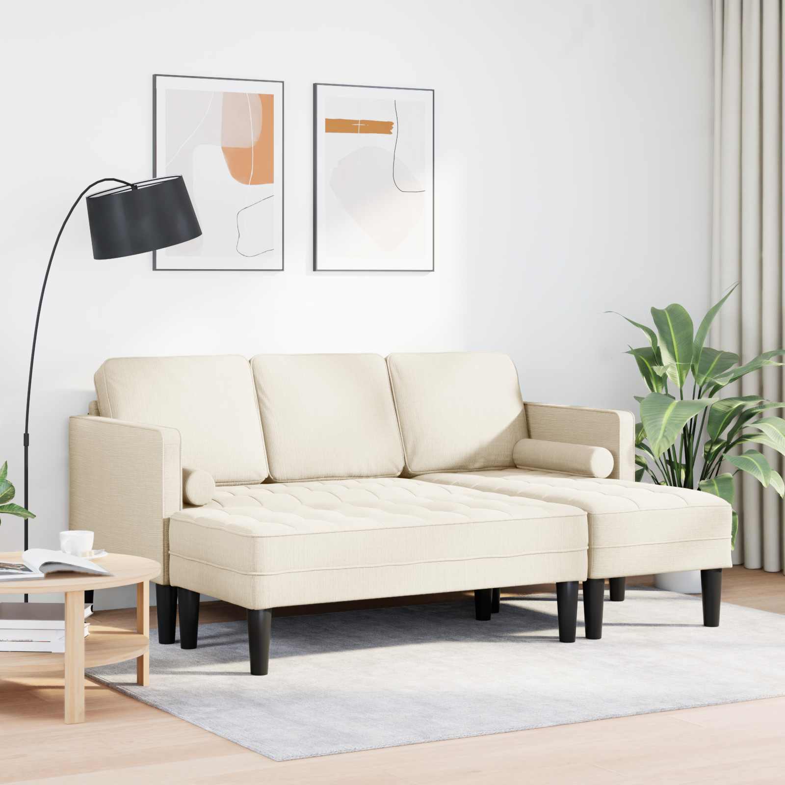 Bankstel met kussen 2 pcs Linnen Polyester is nu te koop bij PeponiXL, paradijselijk wonen!