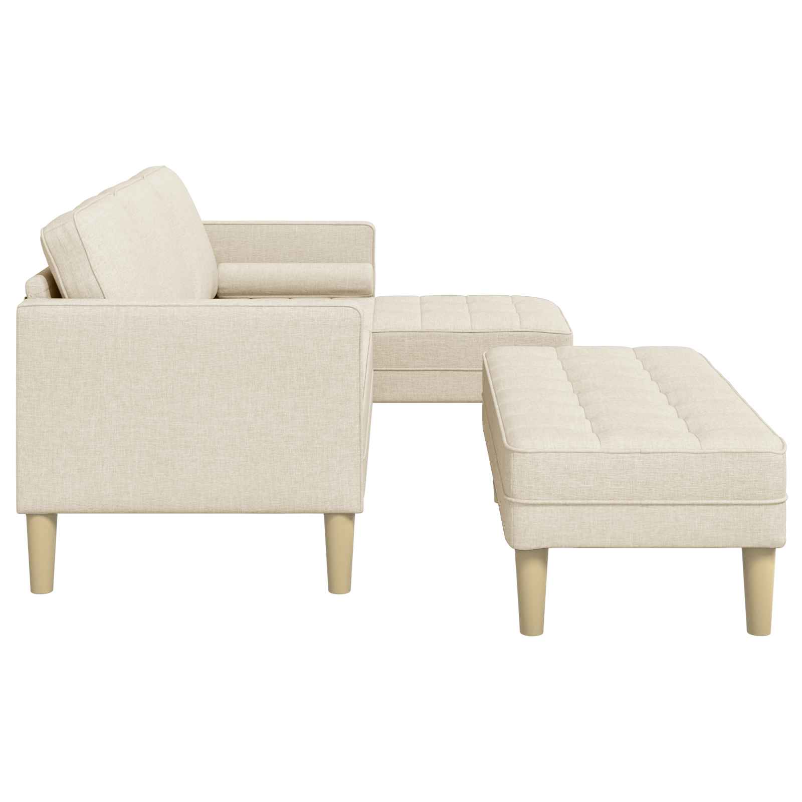 Bankstel met kussen 2 pcs Linnen Polyester is nu te koop bij PeponiXL, paradijselijk wonen!
