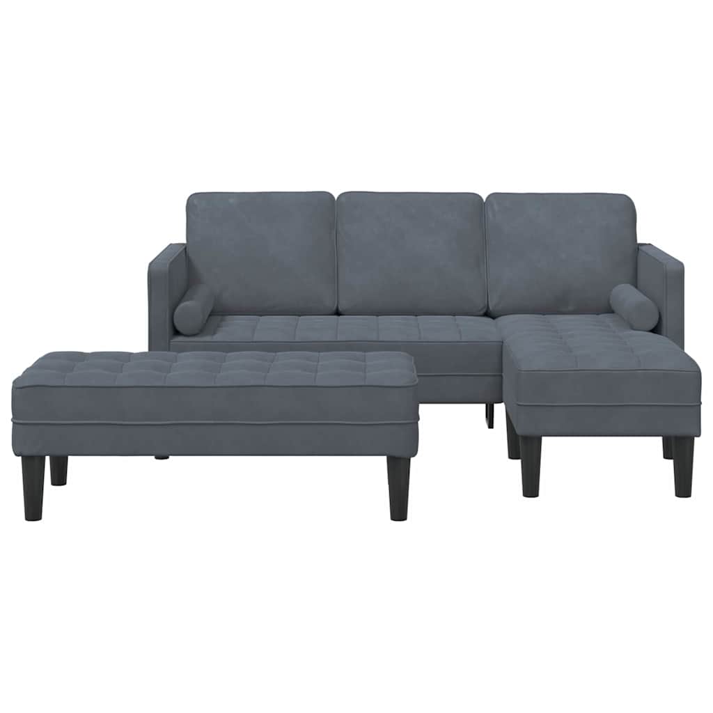 Bankstel met kussen 2 pcs Donkergrijs Polyester is nu te koop bij PeponiXL, paradijselijk wonen!