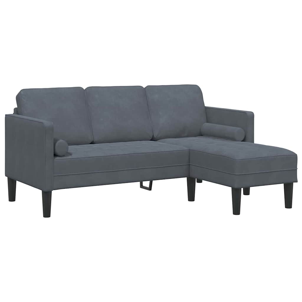 Bankstel met kussen 2 pcs Donkergrijs Polyester is nu te koop bij PeponiXL, paradijselijk wonen!