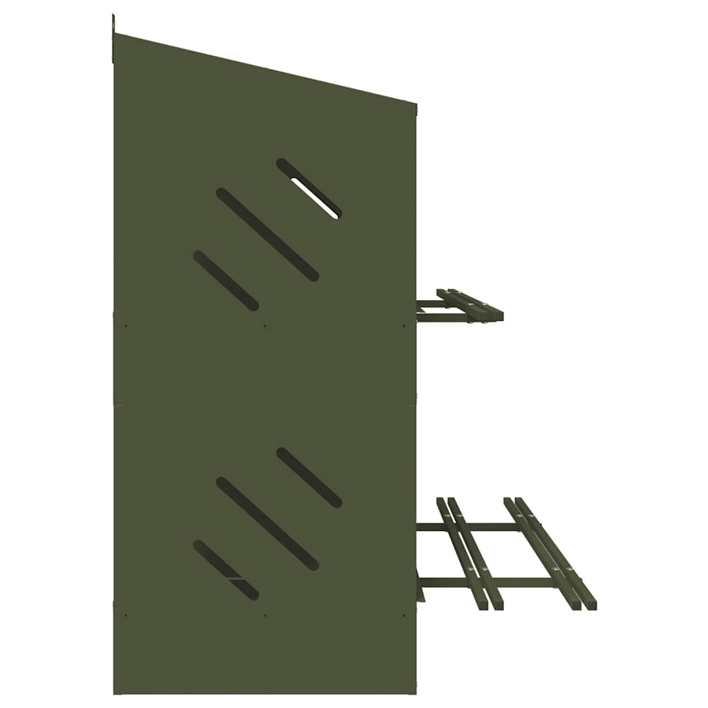 Kippennestkastje met 8 vakken olijfgroen metaal is nu te koop bij PeponiXL, paradijselijk wonen!