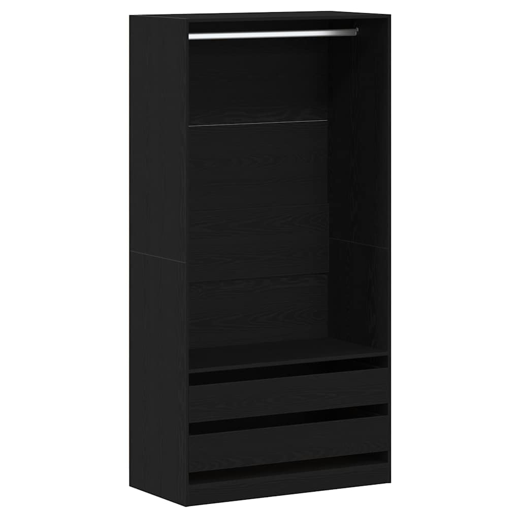 Kledingkast met lade Zwart Eiken 100 x 50 x 200 cm Bewerkt hout is nu te koop bij PeponiXL, paradijselijk wonen!