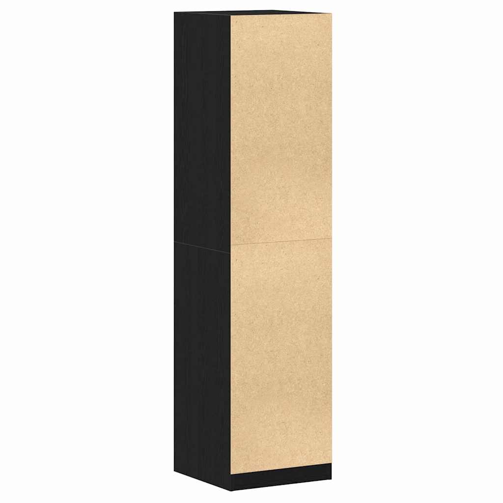 Kledingkast met lade Zwart Eiken 50 x 50 x 200 cm Bewerkt hout is nu te koop bij PeponiXL, paradijselijk wonen!