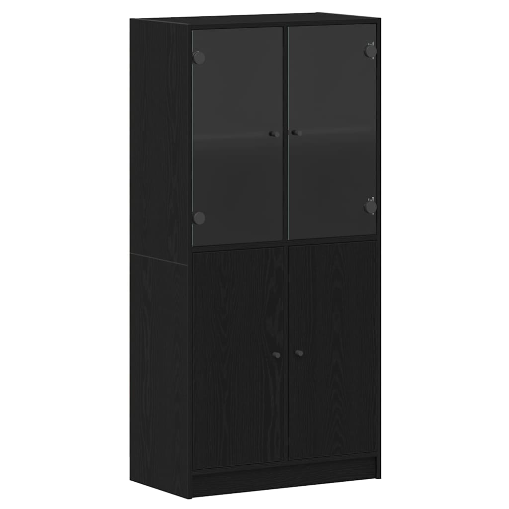 Hoge kast Zwart Eiken 68 x 37 x 142 cm is nu te koop bij PeponiXL, paradijselijk wonen!