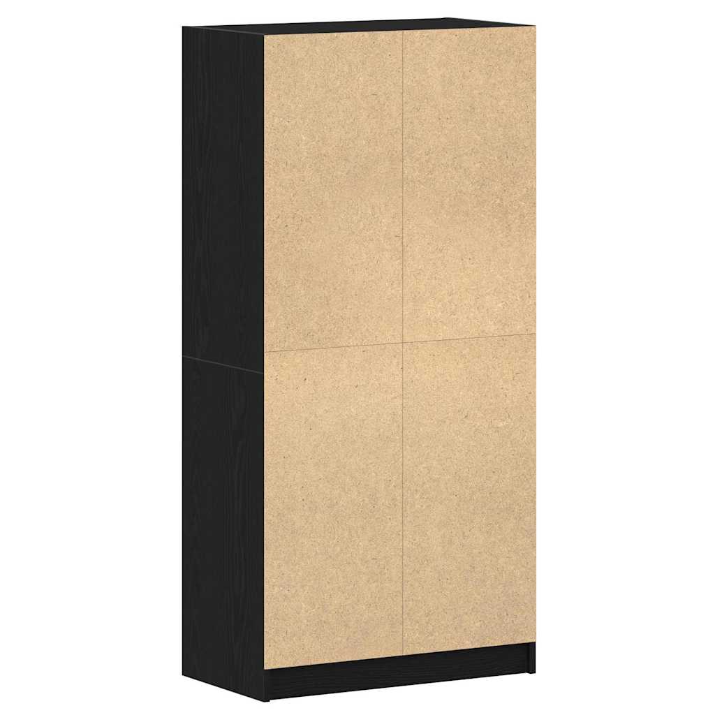 Hoge kast Zwart Eiken 68 x 37 x 142 cm is nu te koop bij PeponiXL, paradijselijk wonen!