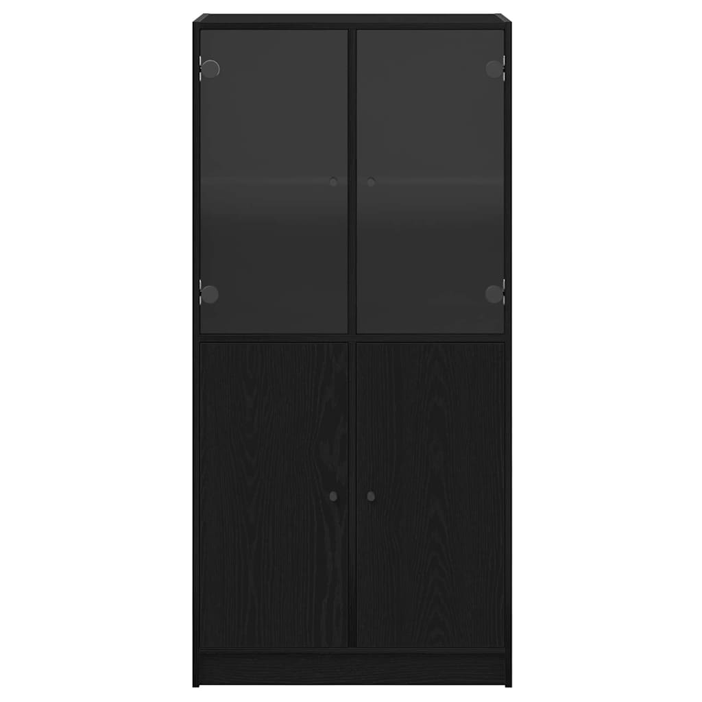 Hoge kast Zwart Eiken 68 x 37 x 142 cm is nu te koop bij PeponiXL, paradijselijk wonen!