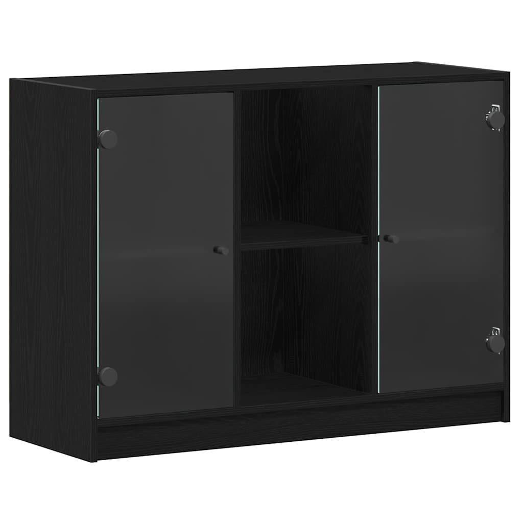 Dressoir Zwart Eiken 100 x 37 x 75.5 cm is nu te koop bij PeponiXL, paradijselijk wonen!