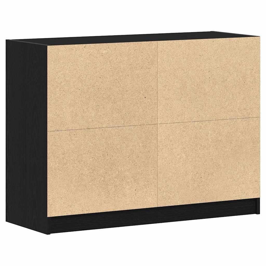 Dressoir Zwart Eiken 100 x 37 x 75.5 cm is nu te koop bij PeponiXL, paradijselijk wonen!