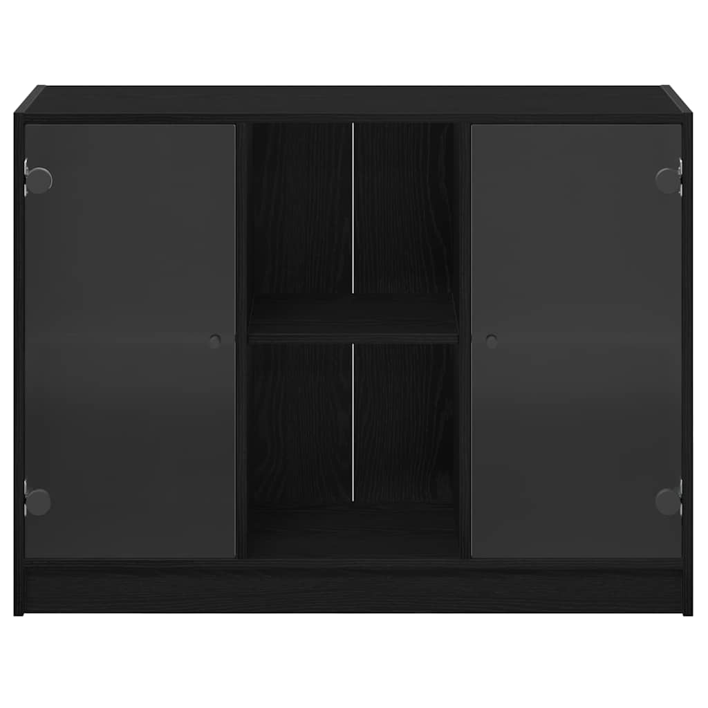 Dressoir Zwart Eiken 100 x 37 x 75.5 cm is nu te koop bij PeponiXL, paradijselijk wonen!