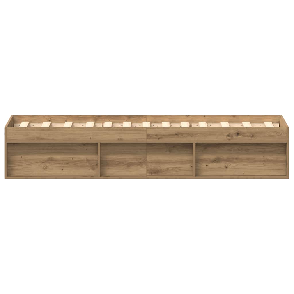 Bedframe zonder matras 75x190 cm spaanplaat ambachtelijk is nu te koop bij PeponiXL, paradijselijk wonen!