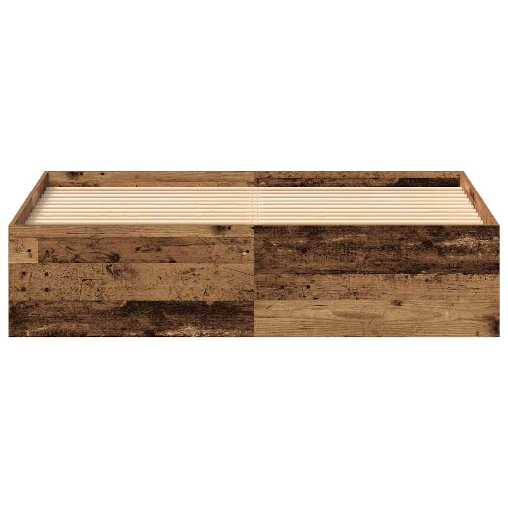 Bedframe zonder matras 150x200 cm bewerkt hout oud hout is nu te koop bij PeponiXL, paradijselijk wonen!