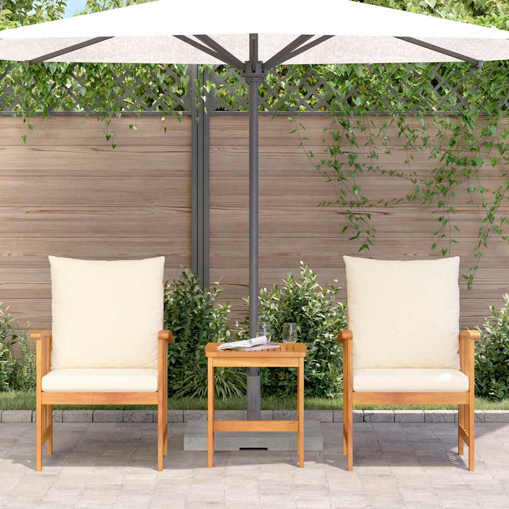Tuinbankenset met kussen 3 pcs Olie naturel Massief Acaciahout is nu te koop bij PeponiXL, paradijselijk wonen!
