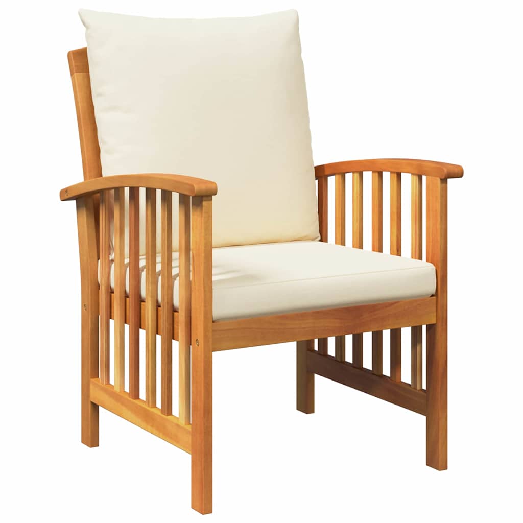 Tuinbankenset met kussen 3 pcs Olie naturel Massief Acaciahout is nu te koop bij PeponiXL, paradijselijk wonen!