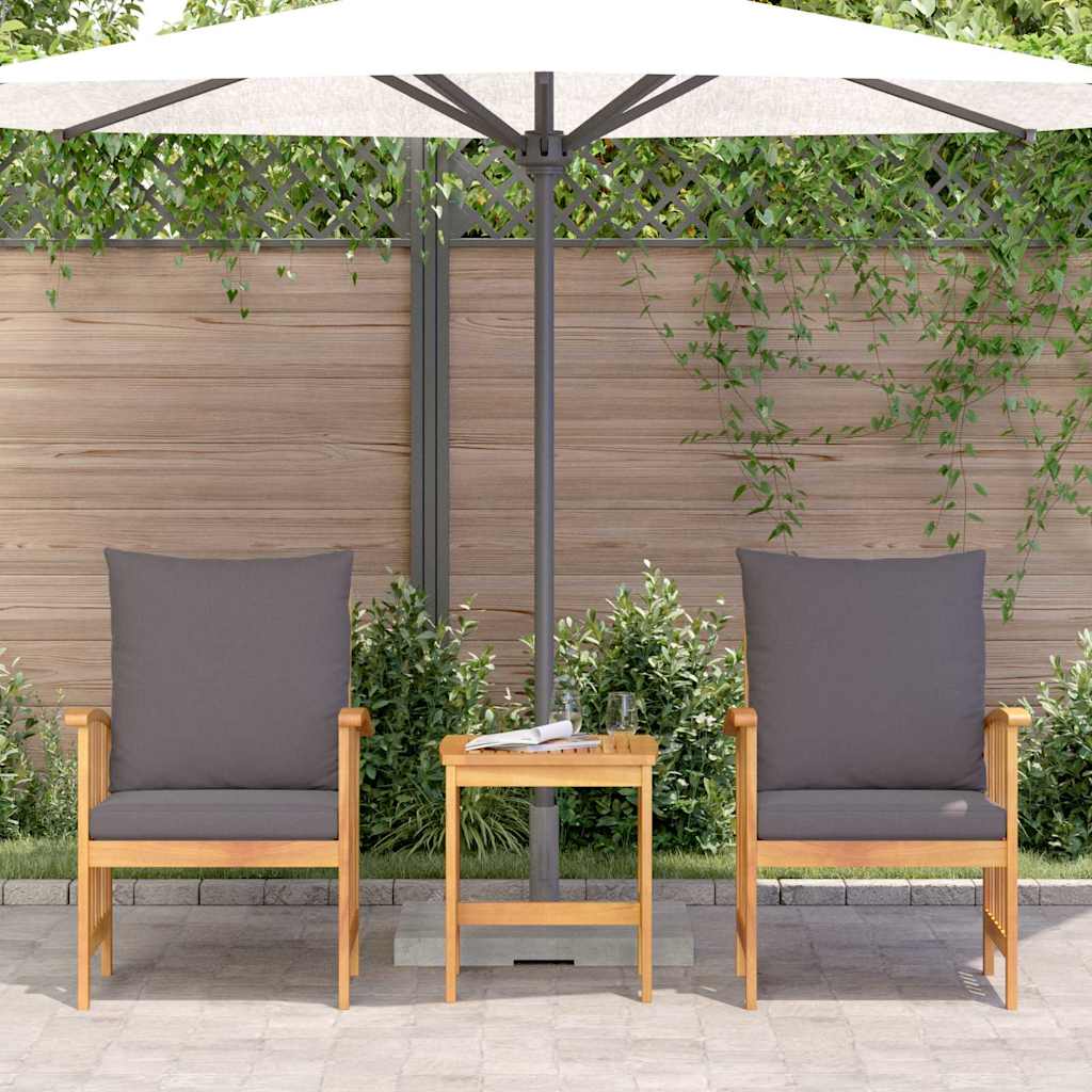 Tuinbankenset met kussen 3 pcs Olie naturel Massief Acaciahout is nu te koop bij PeponiXL, paradijselijk wonen!