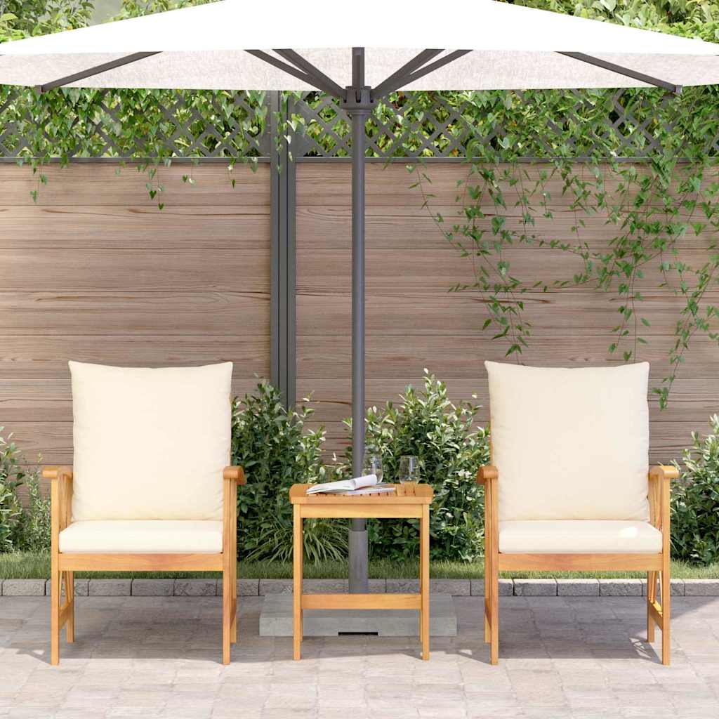 Tuinbankenset met kussen 3 pcs Olie naturel Massief Acaciahout is nu te koop bij PeponiXL, paradijselijk wonen!